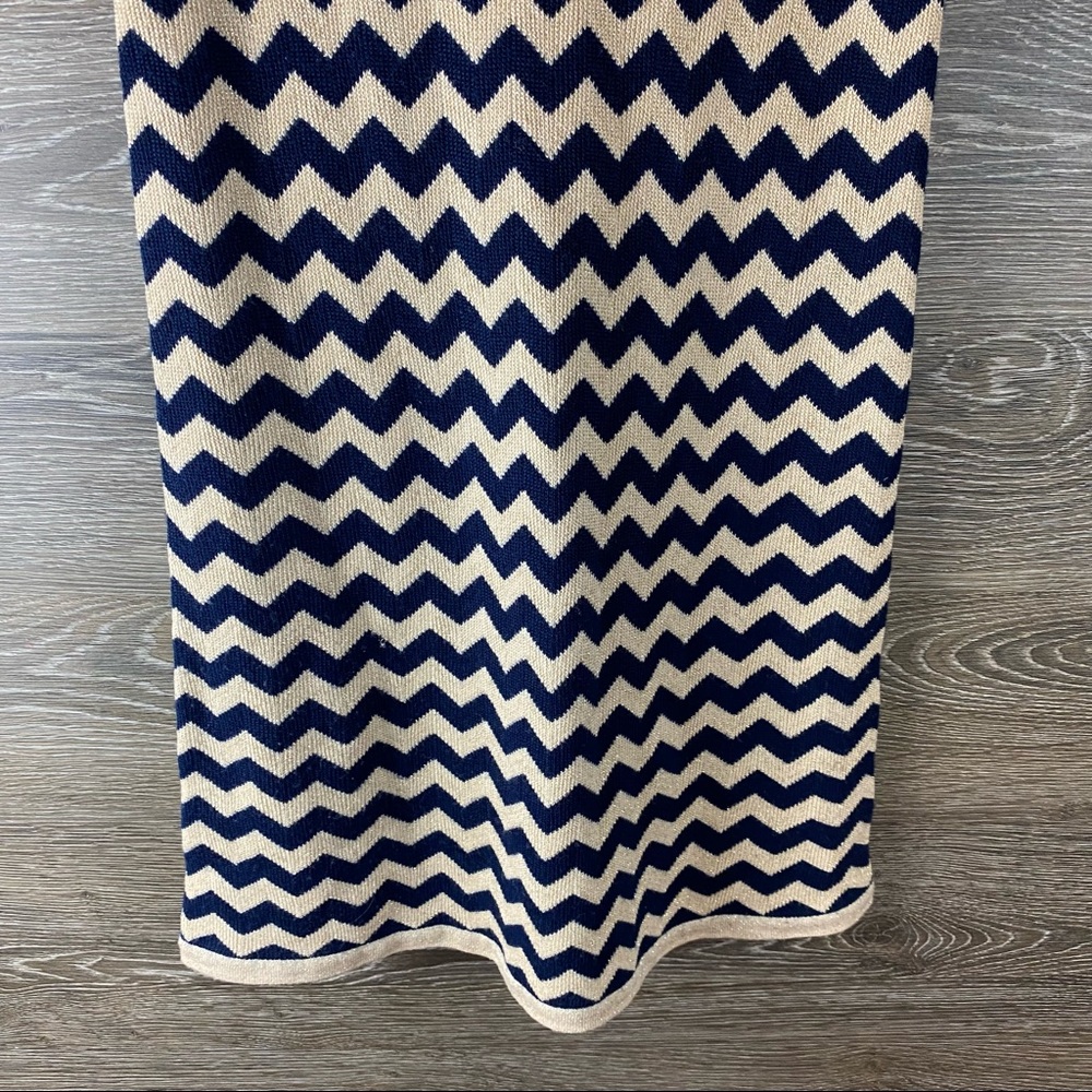 Lilly Pulitzer Short Sleeve Metallic Zig Zag Wool Dress - Picture 4 of 7